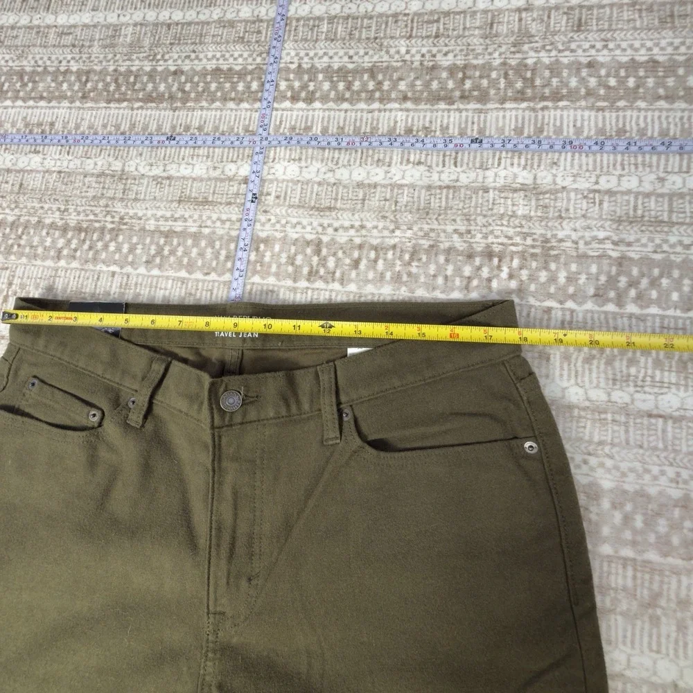 NEW Banana Republic Travel Jean Men's 36 x 30 Olive Green Slim Fit Stretch